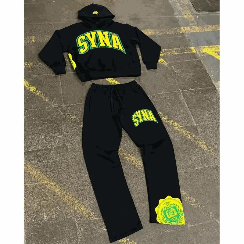 Syna World Syna Graphic Print Matching Set Black