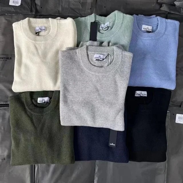Stone Island Crewneck Knit Sweater Casual Pullover Multicolor