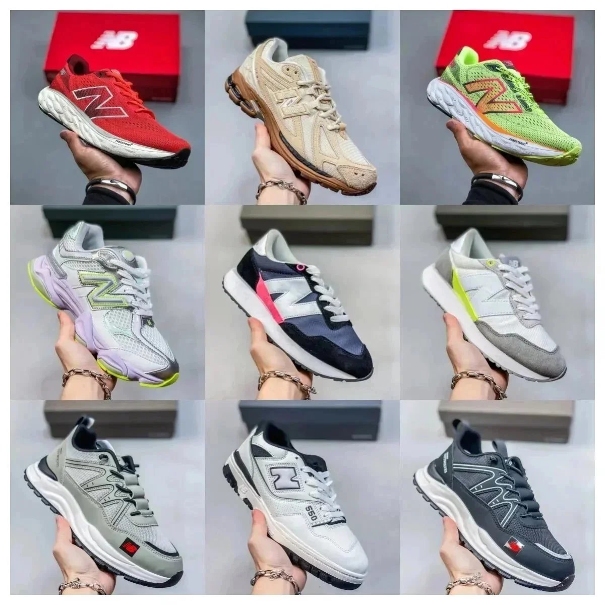 New Balance 550 and 1906R Chunky Sneakers Multicolor