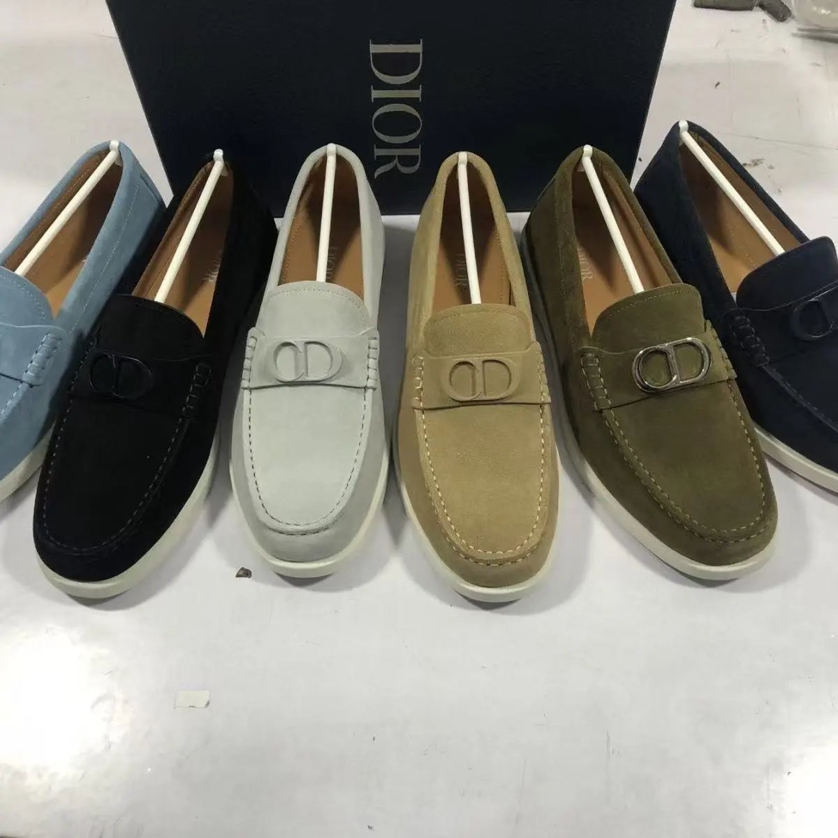 Dior CD Loafer Suede Casual Shoes Multicolor