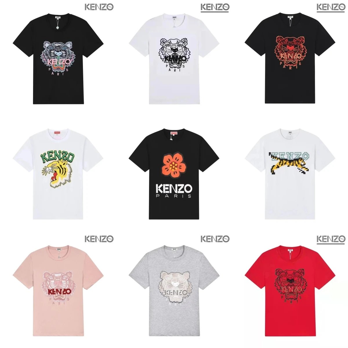 Kenzo Tiger Graphic Cotton T-Shirt Multicolor