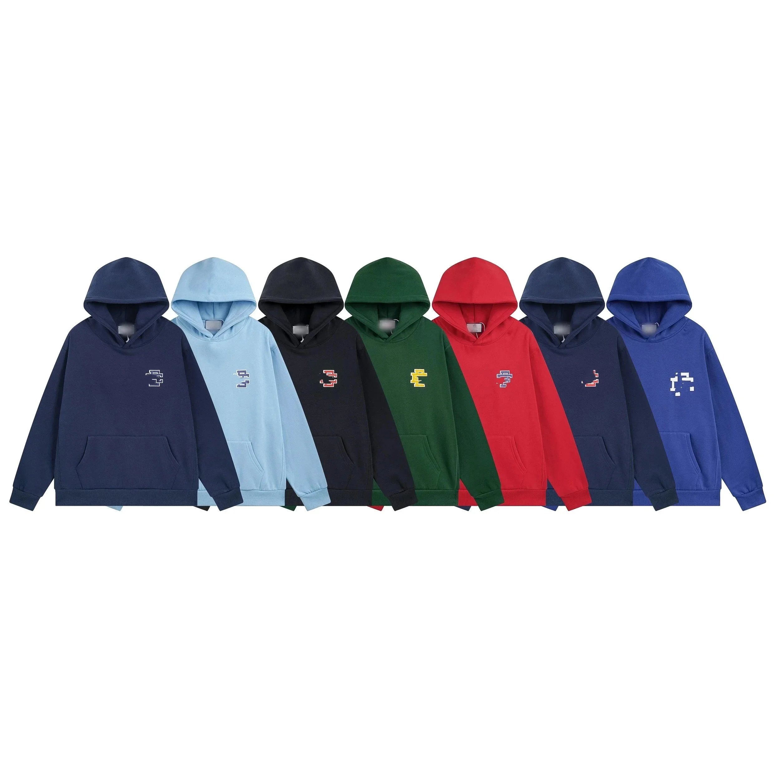 Eric Emanuel EE Pixelated Graphic Streetwear Hoodie Multicolor