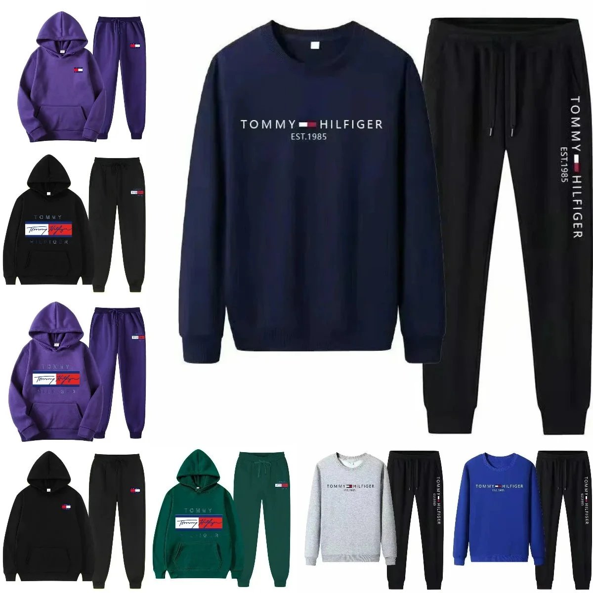 Tommy Hilfiger TH Est. 1985 Casual Tracksuit Set Multicolor