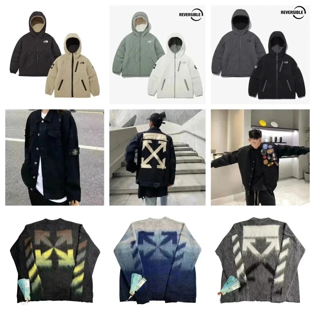 Off-White Arrows Knit Sweater Oversized Streetwear Pullover Multicolor
