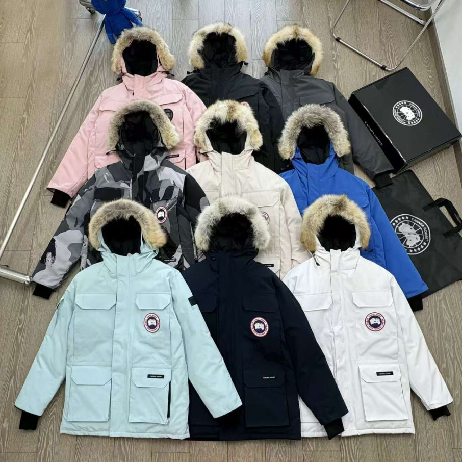Canada Goose Expedition Parka Fur Hooded Down Jacket Multicolor