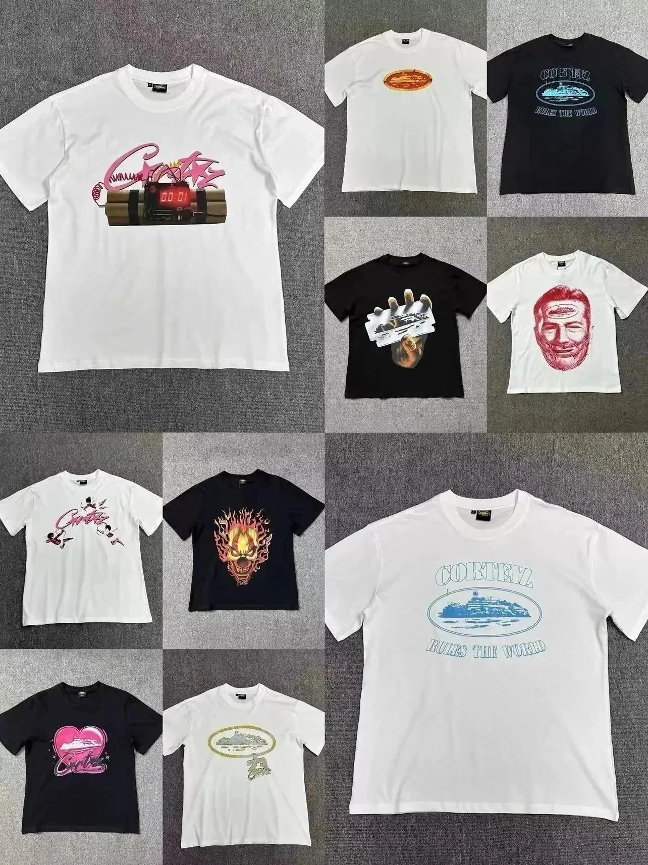 Corteiz Graphic Print Streetwear T-Shirt Multicolor