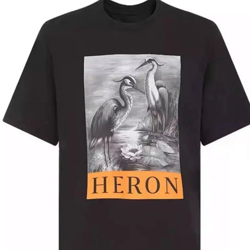Heron Preston Heron Graphic Cotton Graphic Tee Black