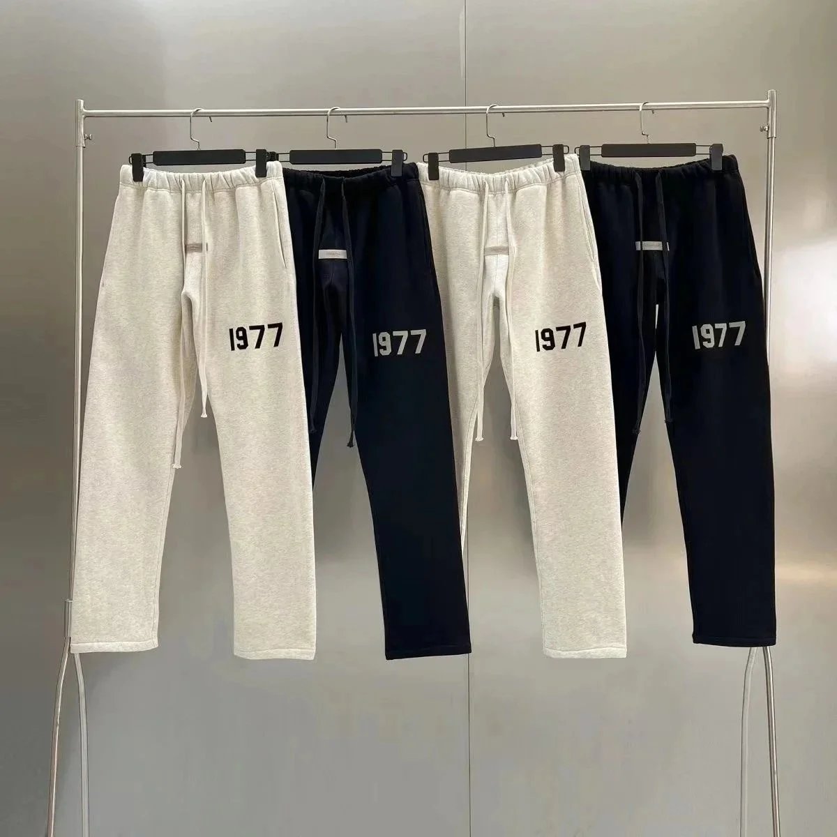 Fear of God FOG Essentials 1977 Casual Sweatpants Black and Gray