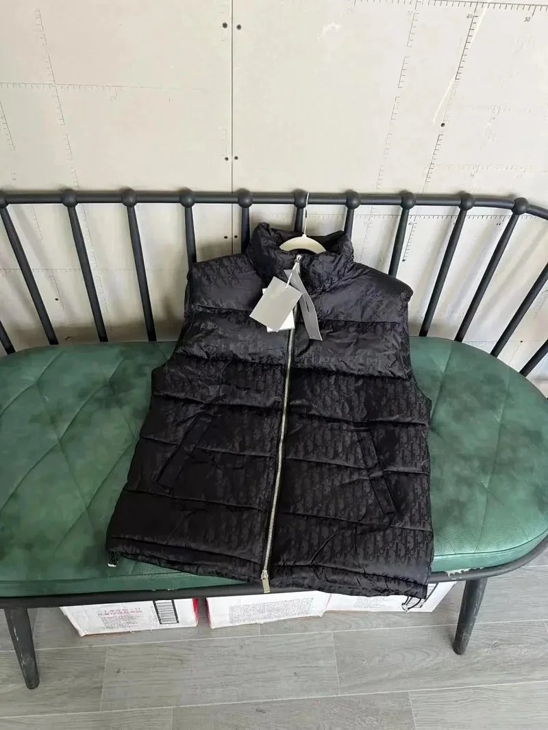 Dior Oblique Puffer Quilted Gilet Black