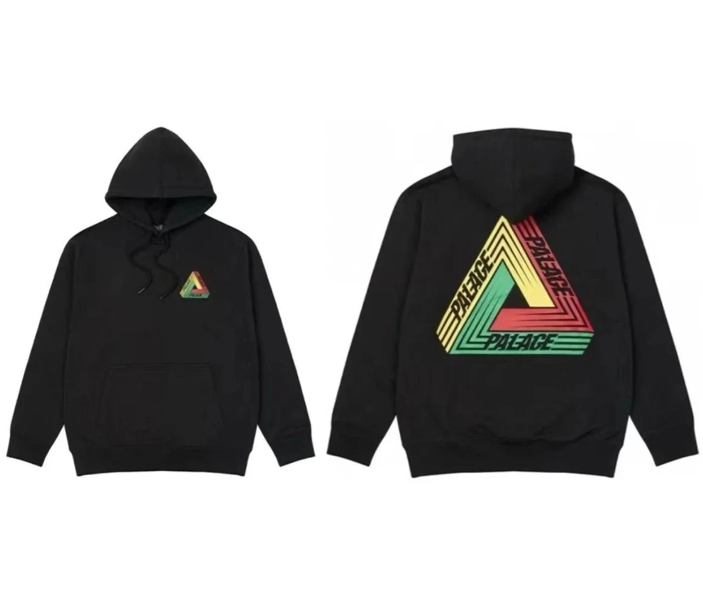 Palace Tri-Ferg Graphic Streetwear Hoodie Black