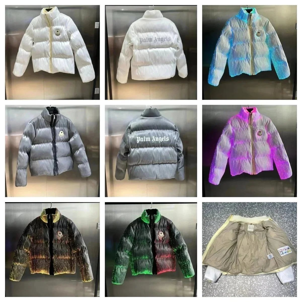 Moncler Palm Angels Reflective Puffer Jacket Multicolor