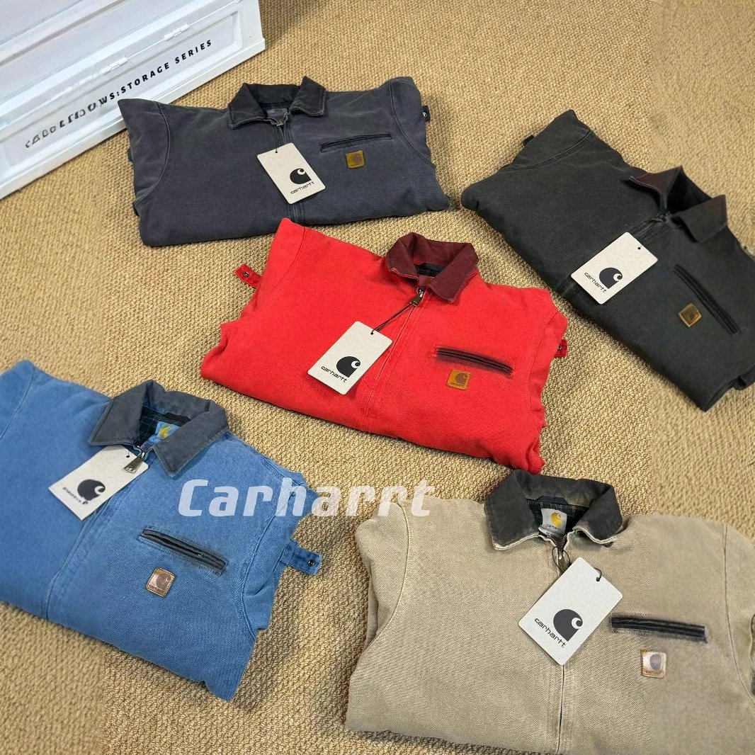 Carhartt Detroit Jacket Vintage Canvas Workwear Jacket Multicolor