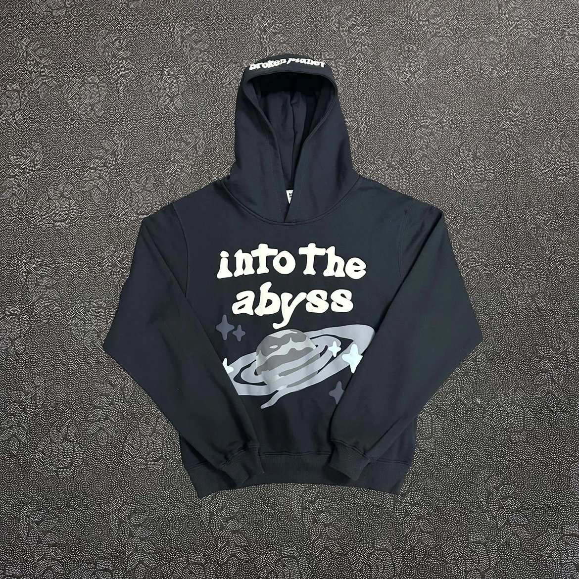 Broken Planet Into The Abyss Graphic Streetwear Hoodie Black