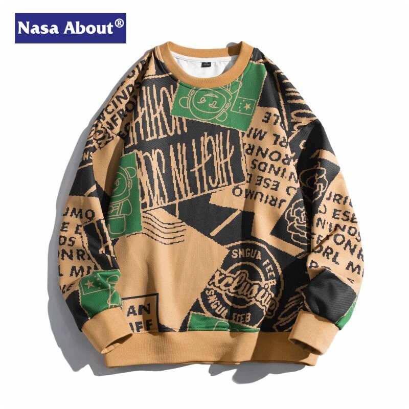 Design Graphic Print Oversized Sweatshirt Multicolor