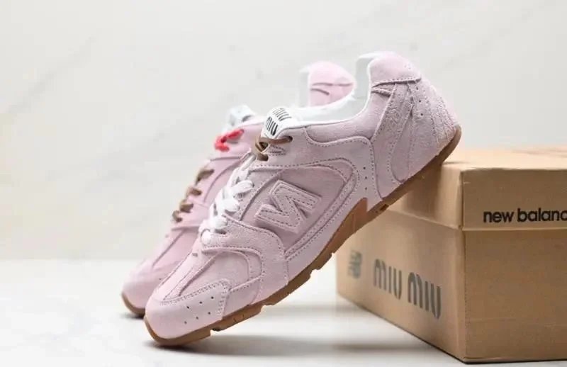 Miu Miu New Balance 530 Suede Sneakers Pink