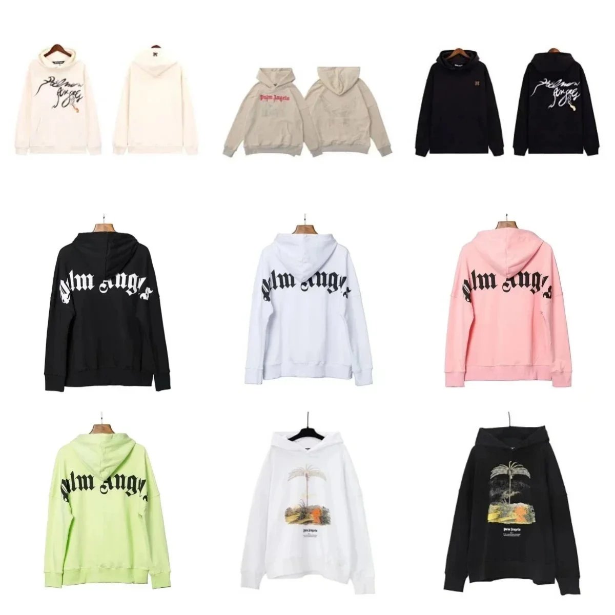 Palm Angels Graphic Print Oversized Hoodie Multicolor