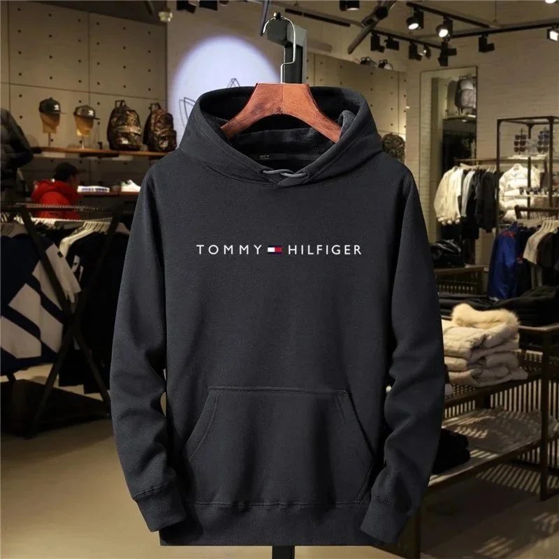Tommy Hilfiger TH Graphic Print Casual Hoodie Black