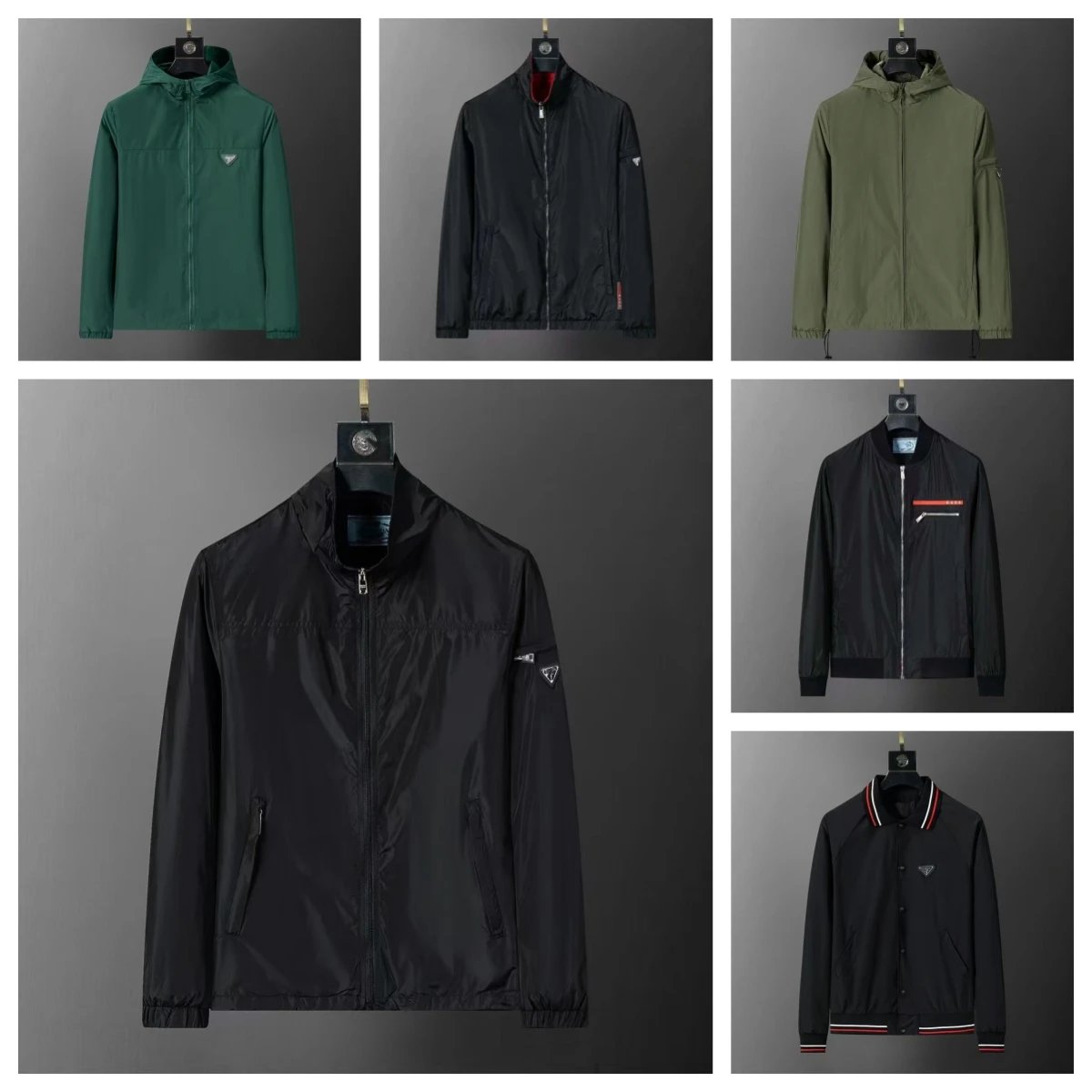 Prada Nylon Lightweight Casual Jacket Black
