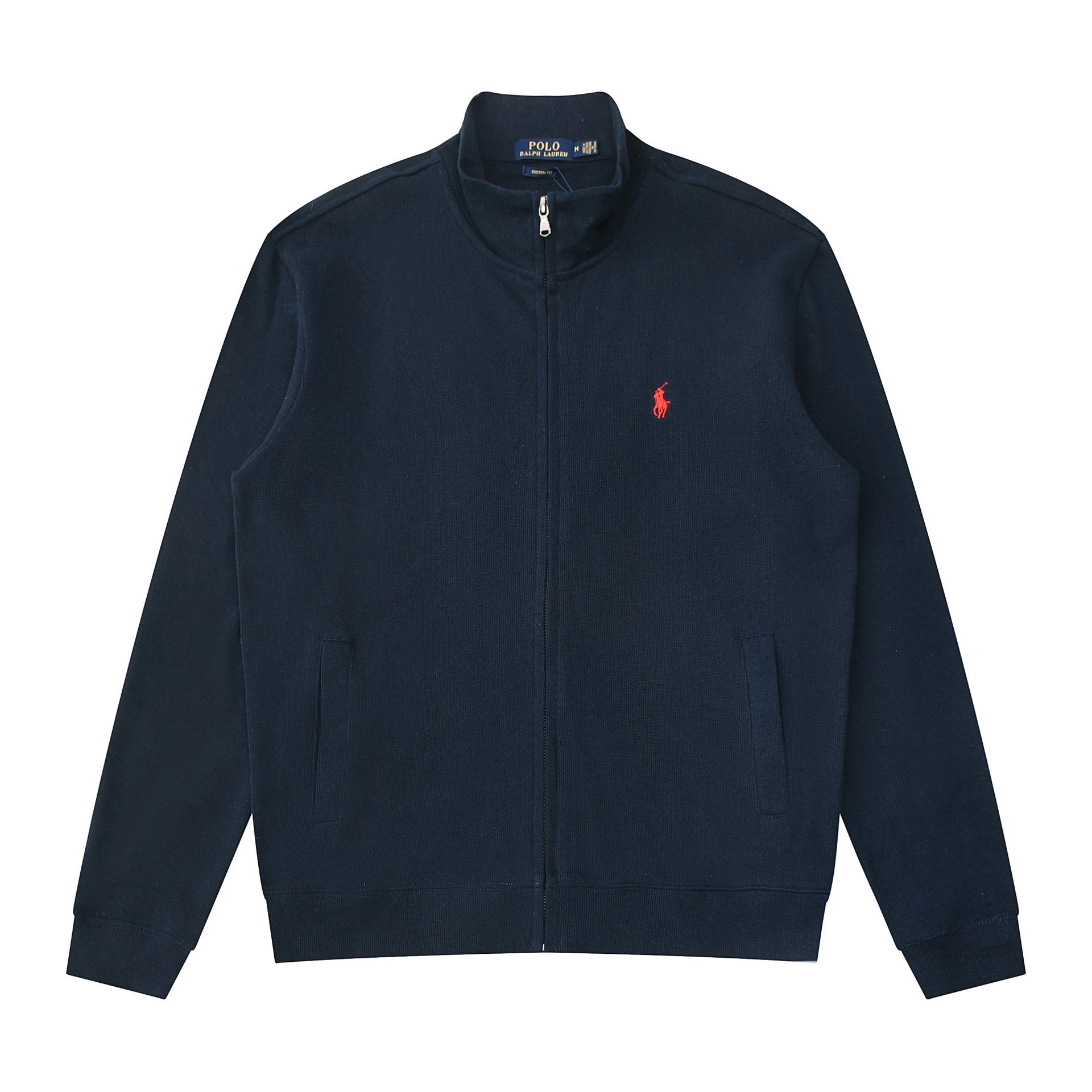Polo Ralph Lauren PRL Full-Zip Mock Neck Cotton Sweatshirt Navy