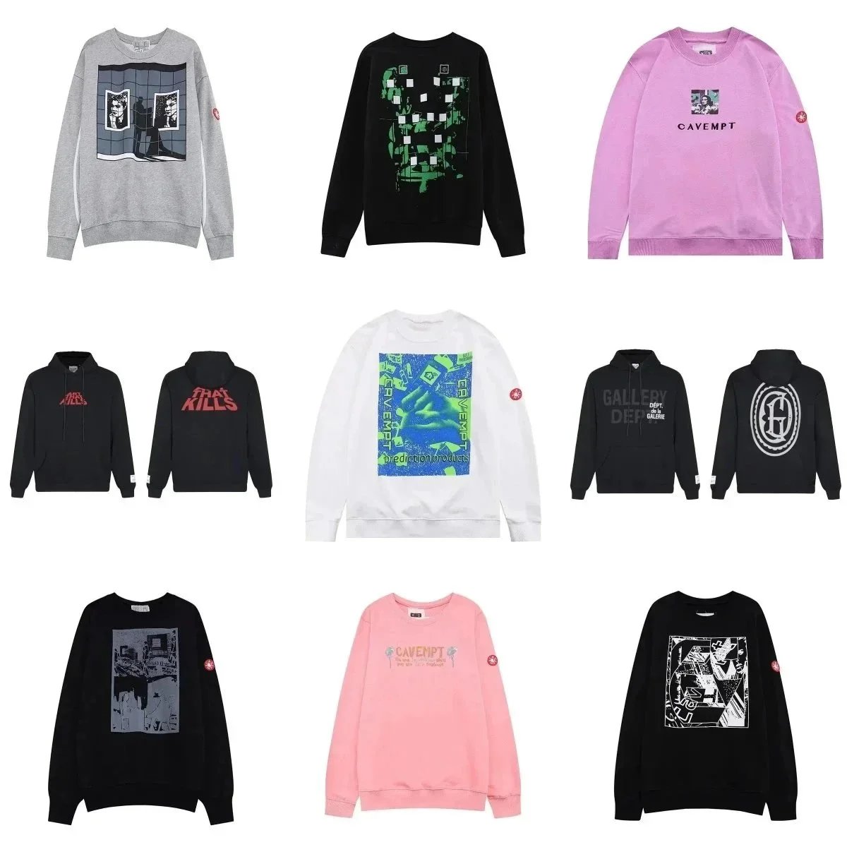 Cav Empt C.E Graphic Print Streetwear Sweatshirt Multicolor