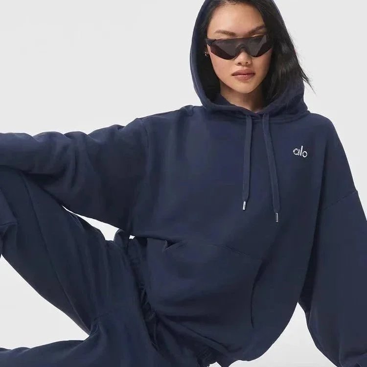 Alo Yoga Accolade Oversized Hoodie Navy