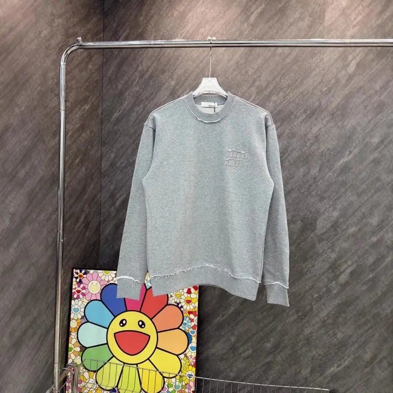 Design Distressed Crewneck Sweatshirt Gray