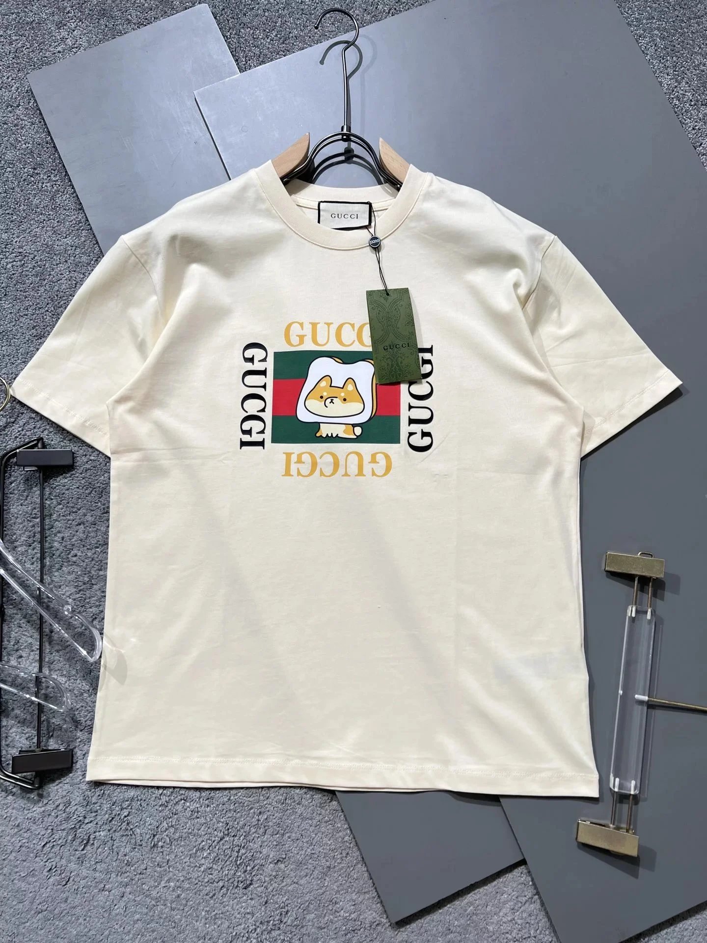 Gucci Shiba Inu Graphic Cotton T-Shirt White