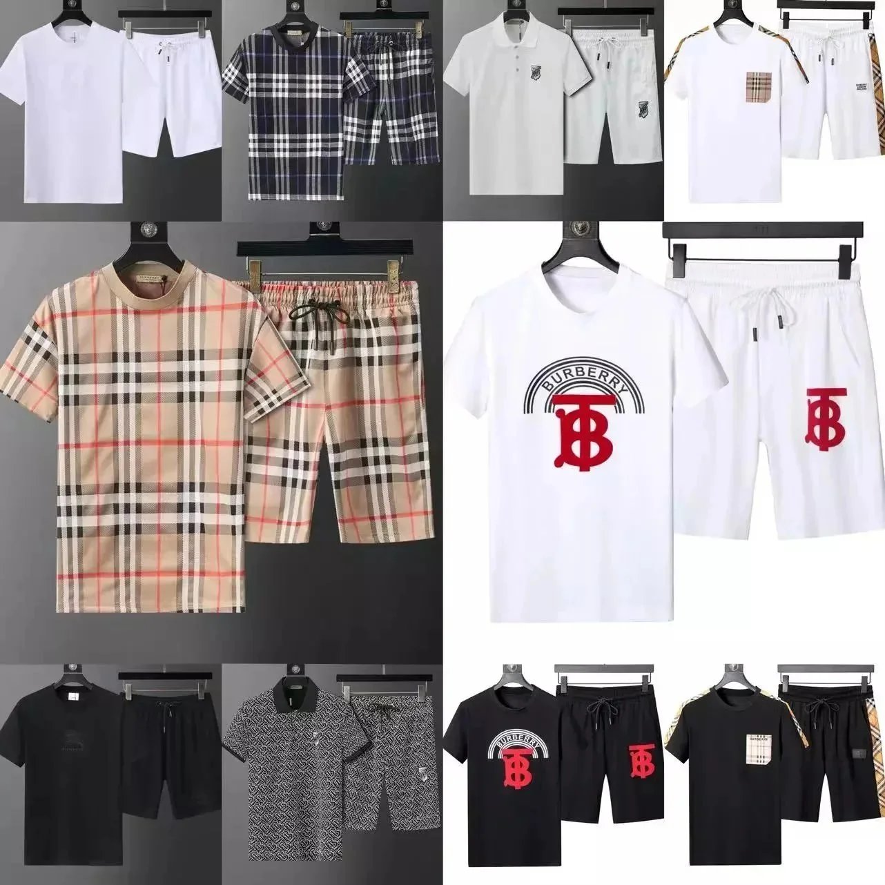 Burberry Check Print Casual Matching Set Multicolor