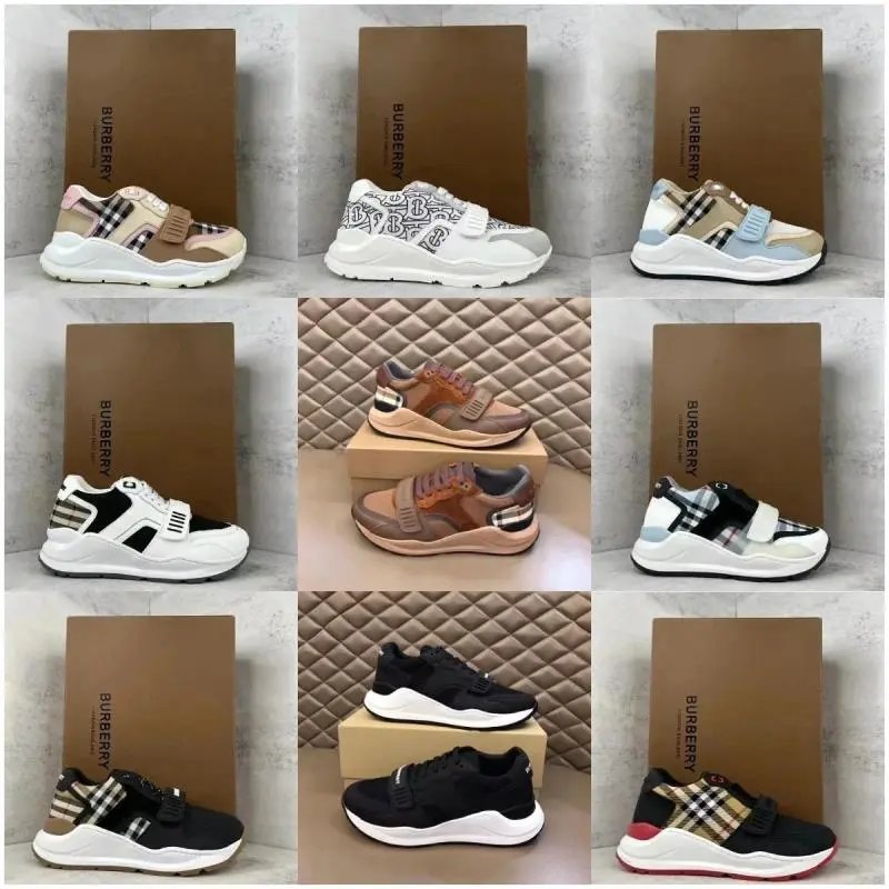 Burberry Check Panel Chunky Sneakers Multicolor