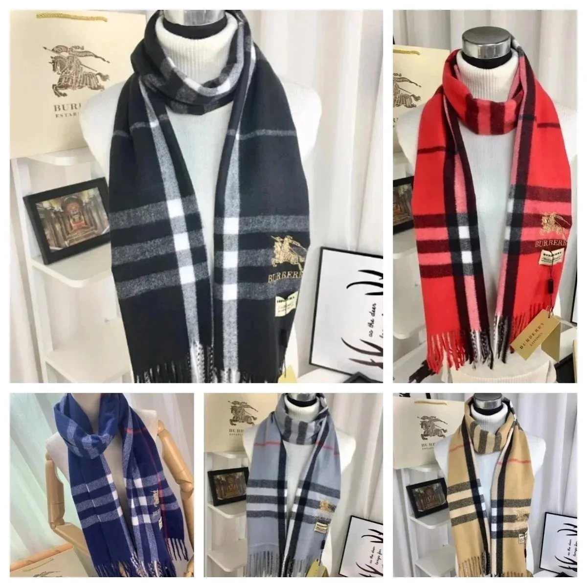 Burberry Check Print Classic Scarf Multicolor