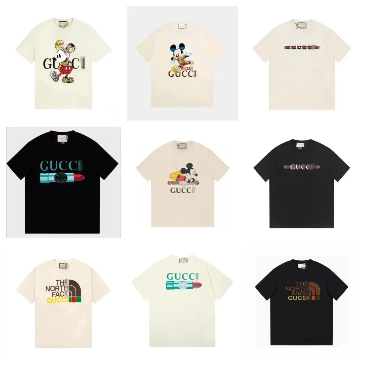 Gucci Graphic Print Cotton T-Shirt Multicolor
