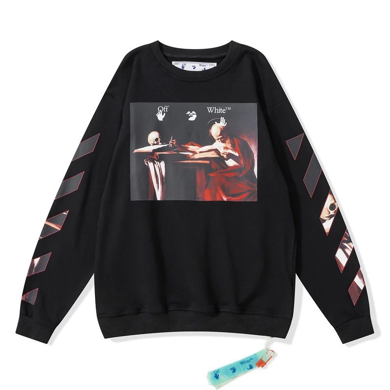 Off-White Caravaggio Painting Graphic Streetwear Sweatshirt Black
