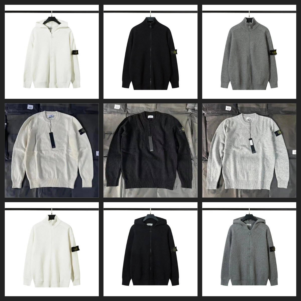 Stone Island Knitwear Casual Sweater and Hoodie Collection Multicolor