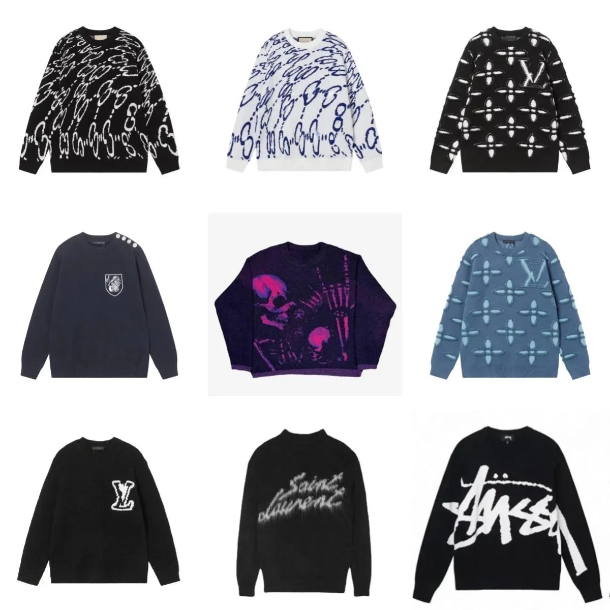Design Graphic Knit Sweaters Collection Multicolored