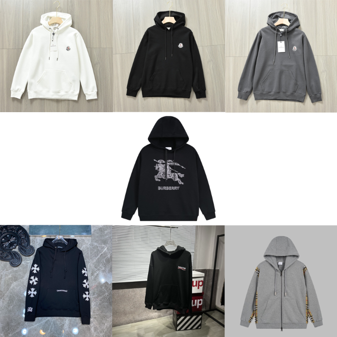 Burberry Equestrian Knight Design Graphic Streetwear Hoodie Black