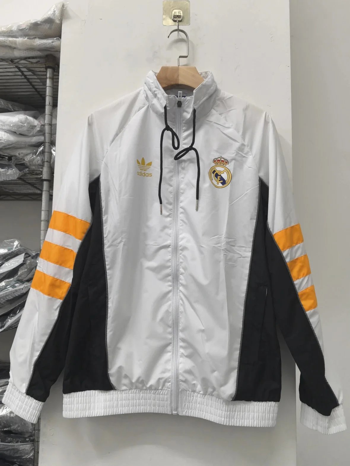 Adidas Real Madrid Sporty Track Jacket White and Black