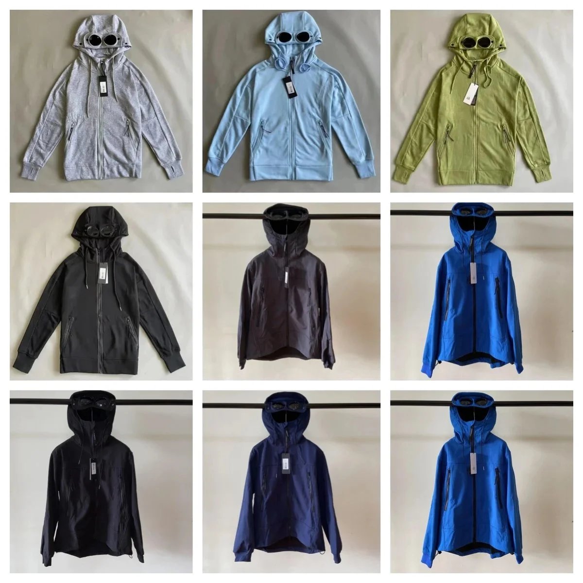 C.P. Company Goggle Hood Iconic Zip-Up Hoodie Multicolor