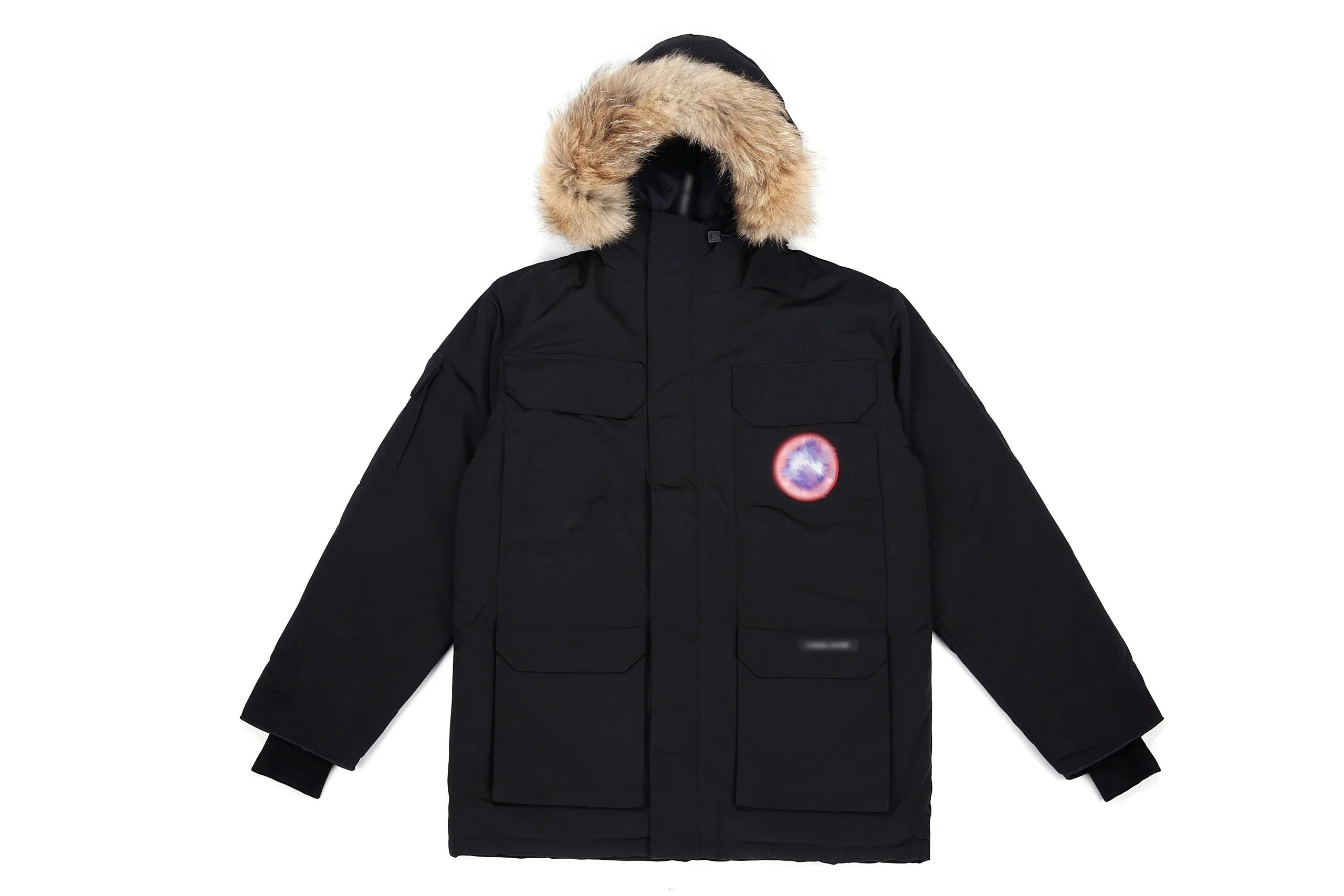 Canada Goose Expedition Parka Fur Hooded Down Jacket Black