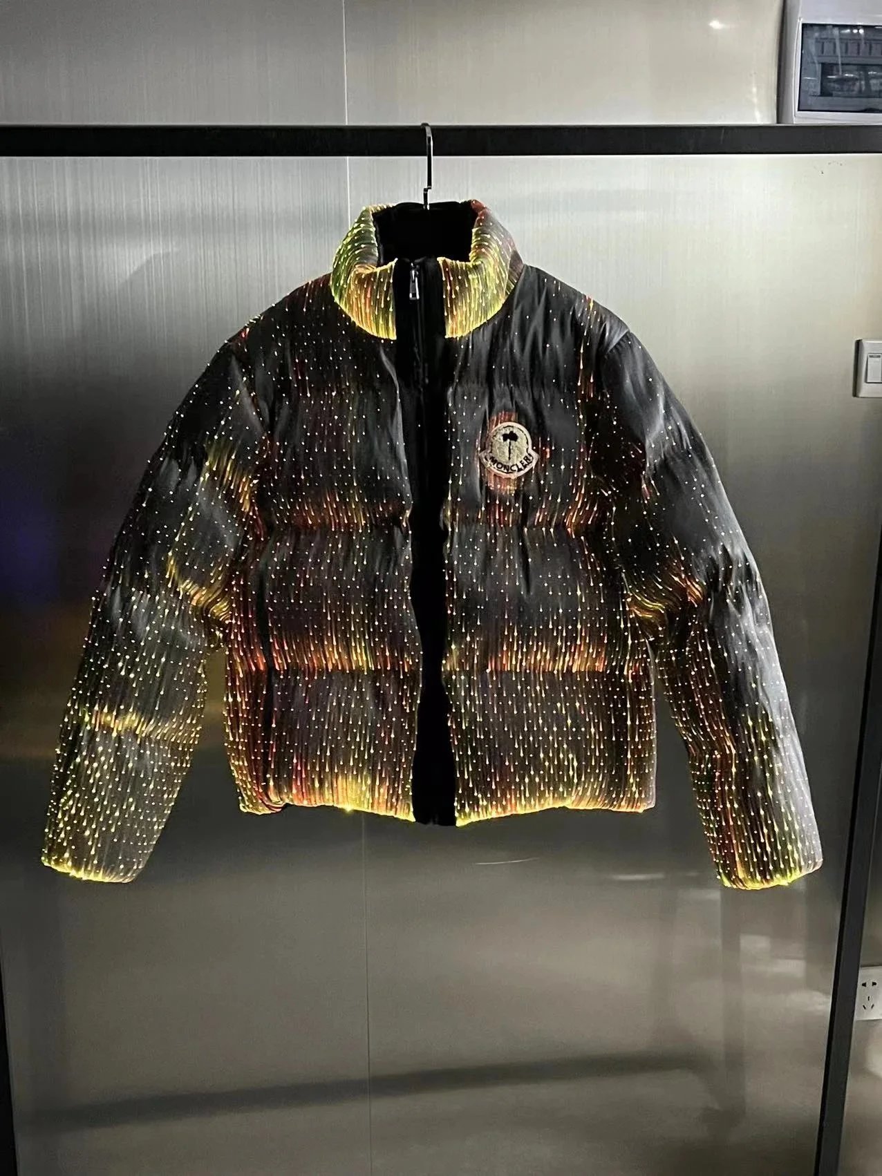Moncler Reflective Puffer Jacket Black