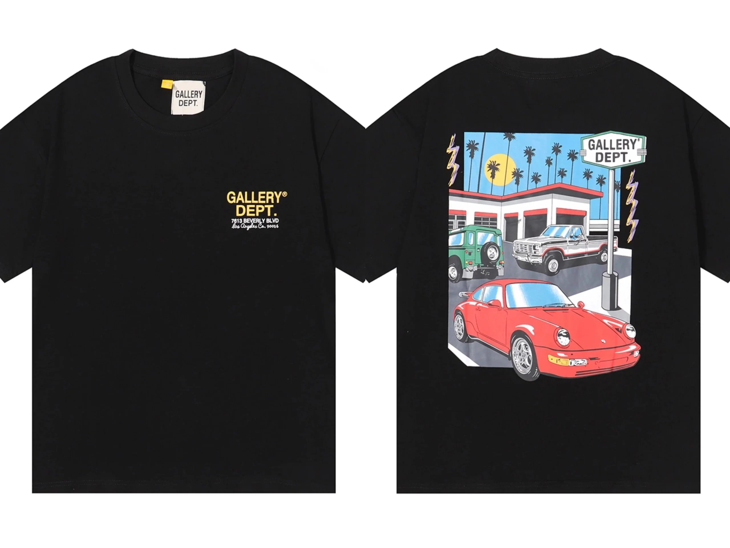 Gallery Dept. Car Graphic Oversized Tee Black