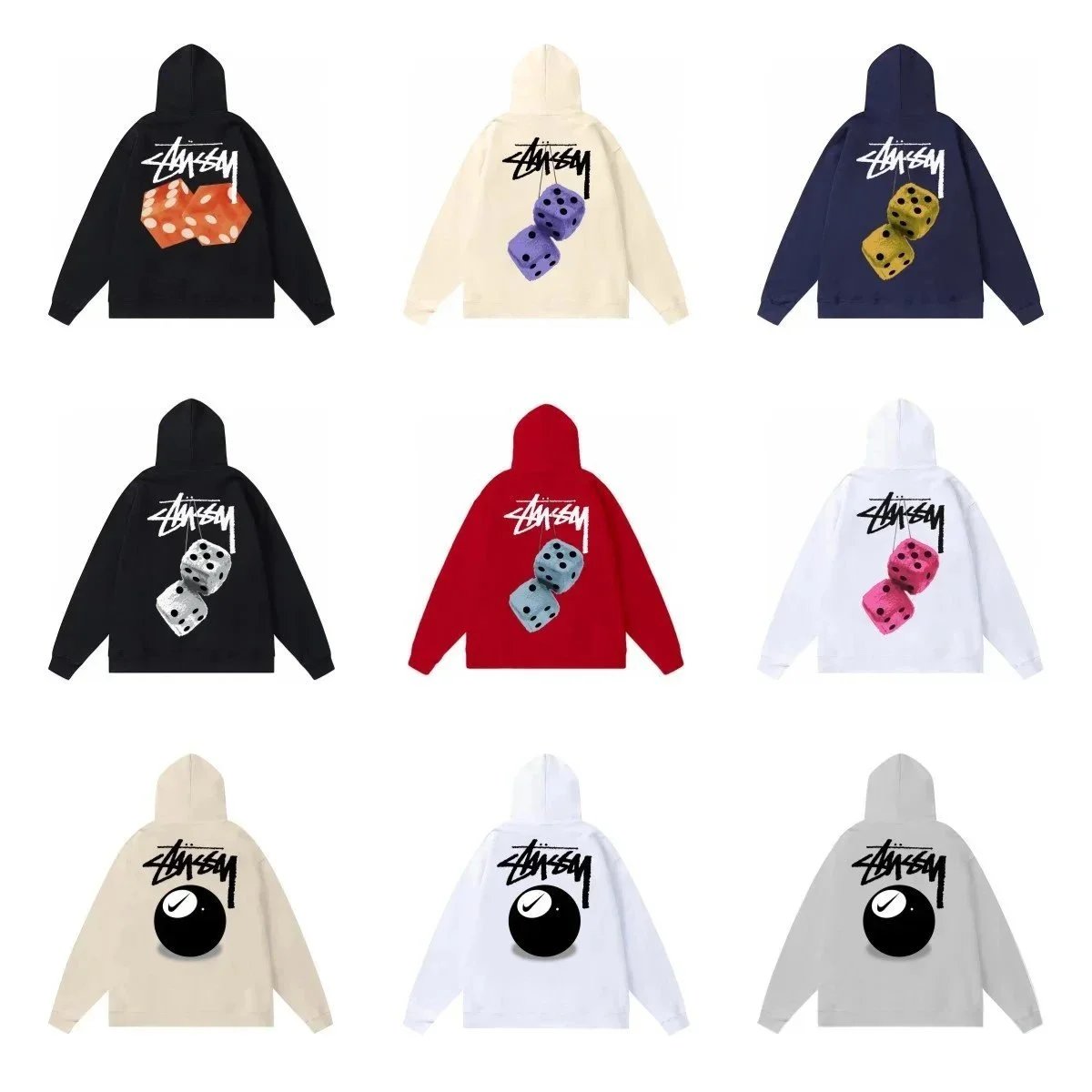 Stussy Dice Graphic Streetwear Hoodie Multicolor