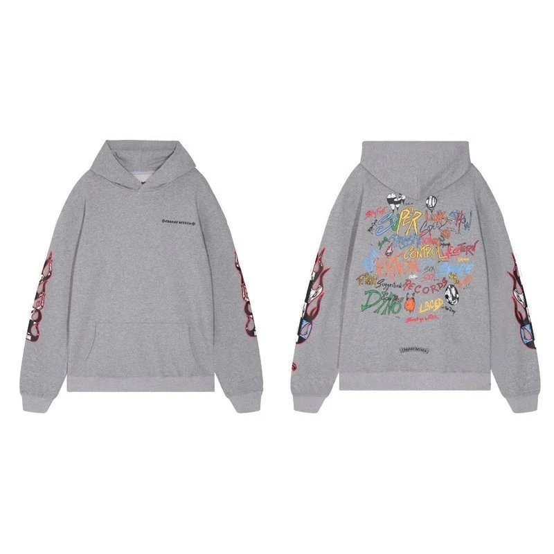 Chrome Hearts Matty Boy Suggestion Graphic Streetwear Hoodie Gray