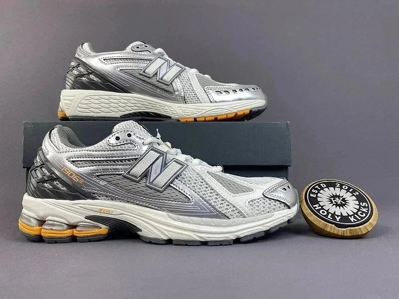 New Balance 1906R Chunky Running Sneakers Silver and White
