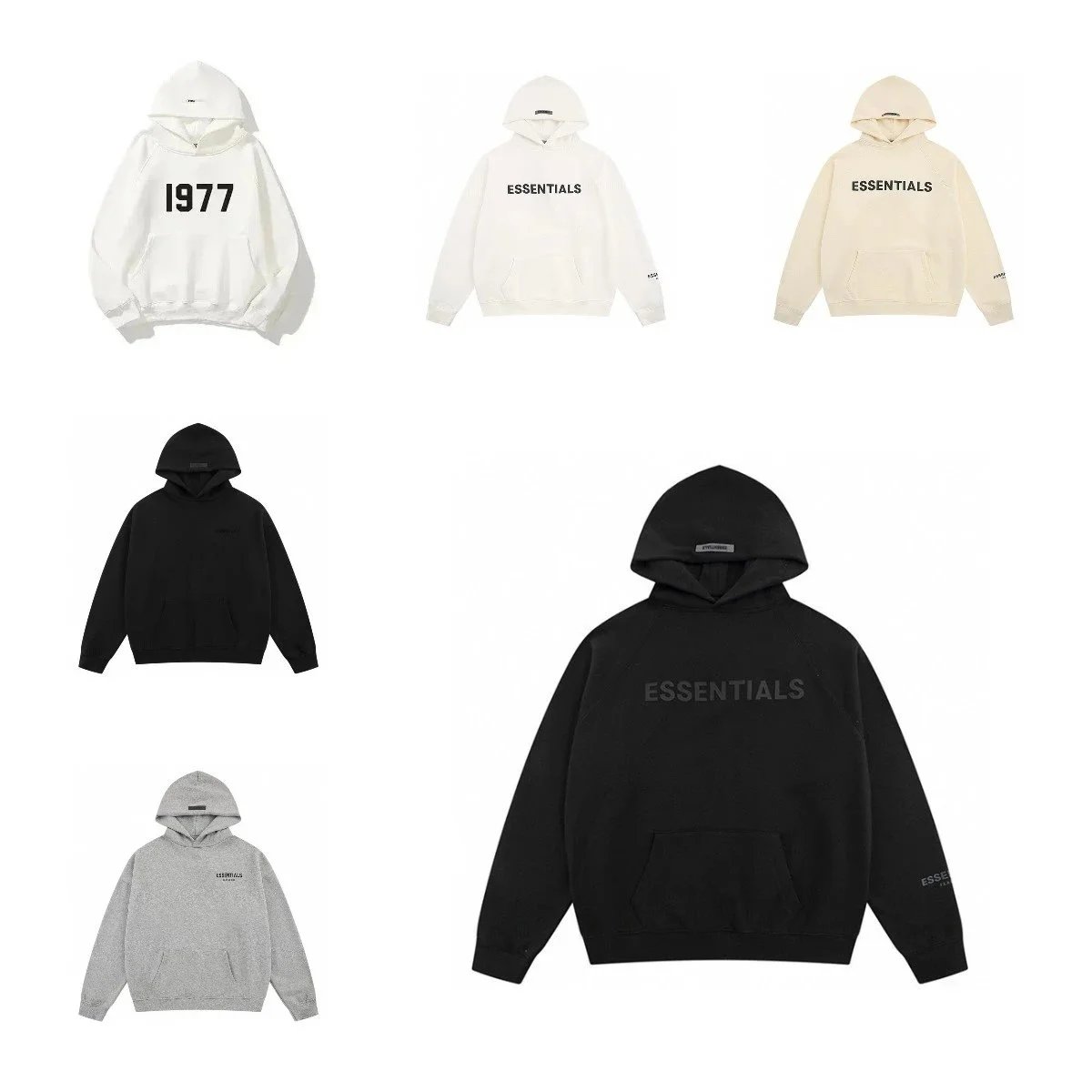 Fear of God Essentials Graphic Pullover Hoodie Streetwear Sweatshirt Multicolor