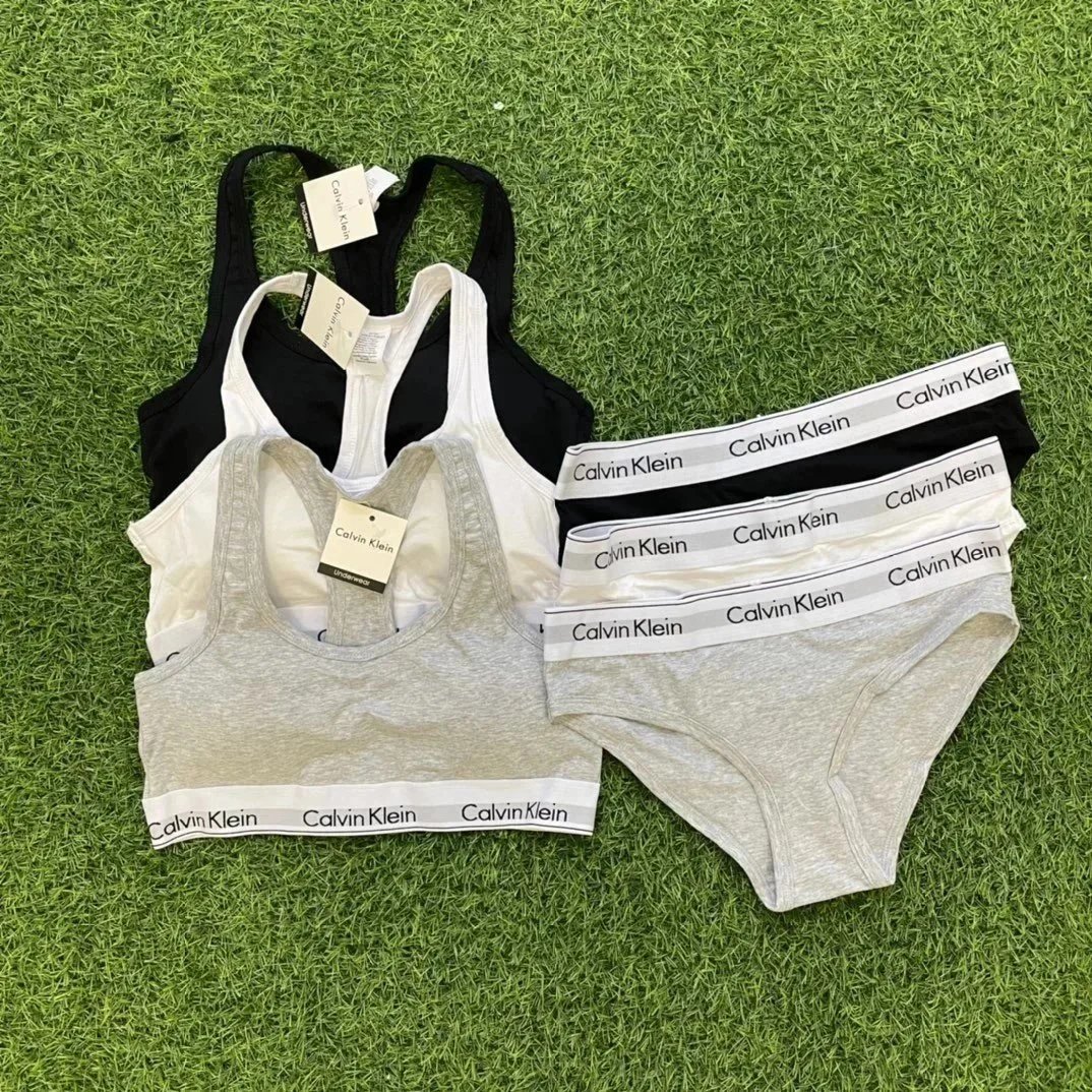 Calvin Klein CK Modern Cotton Comfortable Bralette and Bikini Set Multicolor