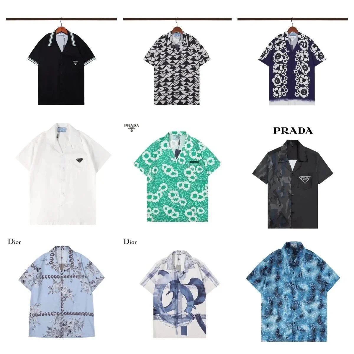 Prada Camp Collar Hawaiian Shirt Multicolor
