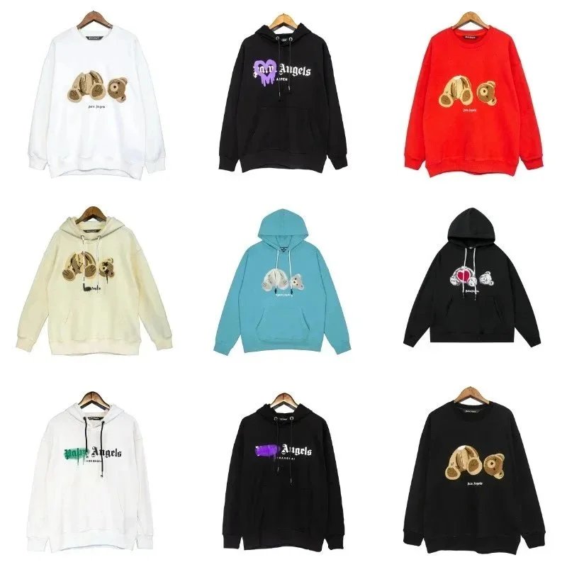 Palm Angels Bear Graphic Streetwear Hoodie and Sweatshirt Multicolor