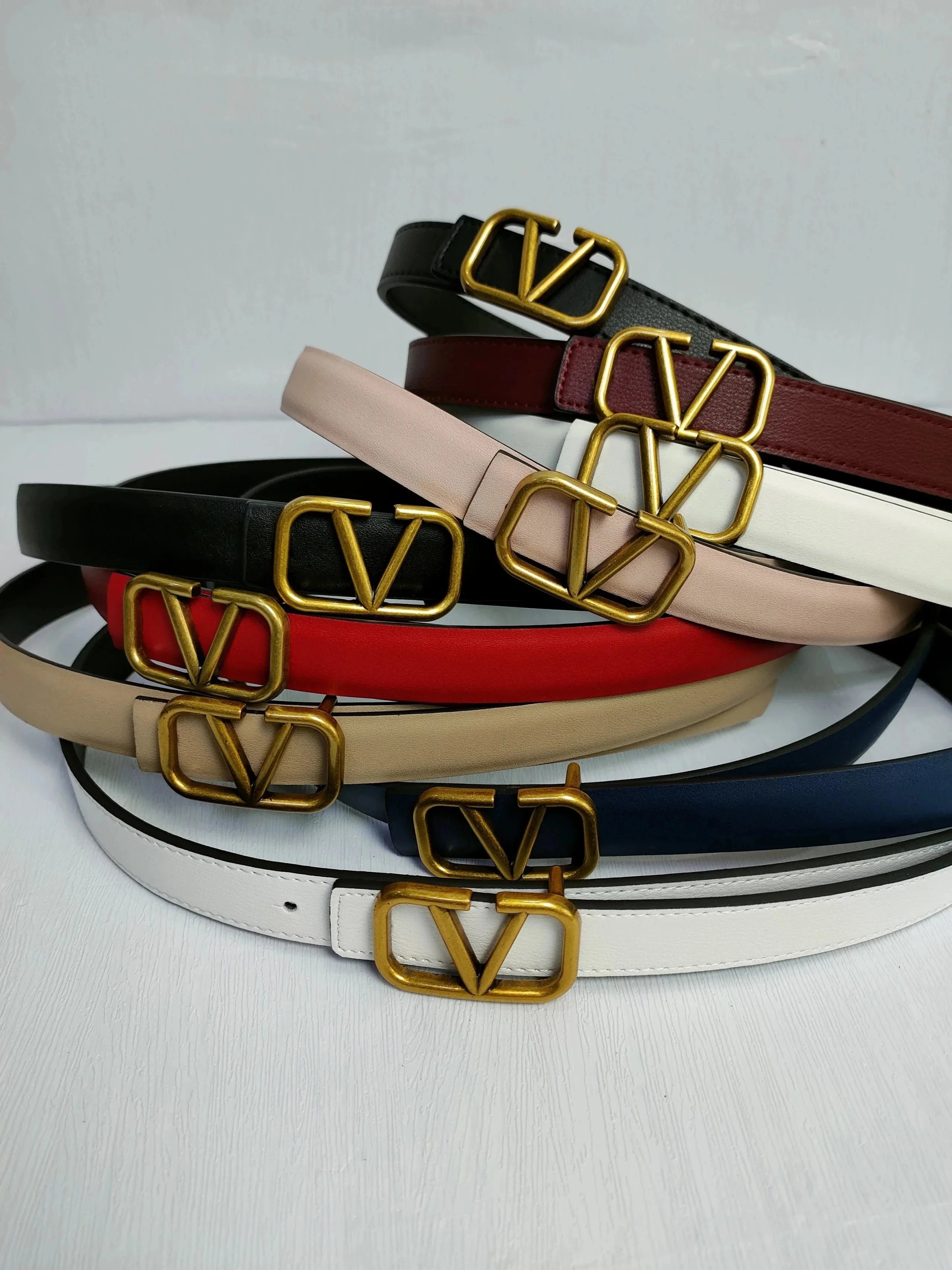 Valentino VLogo Signature Leather Belt Multicolor