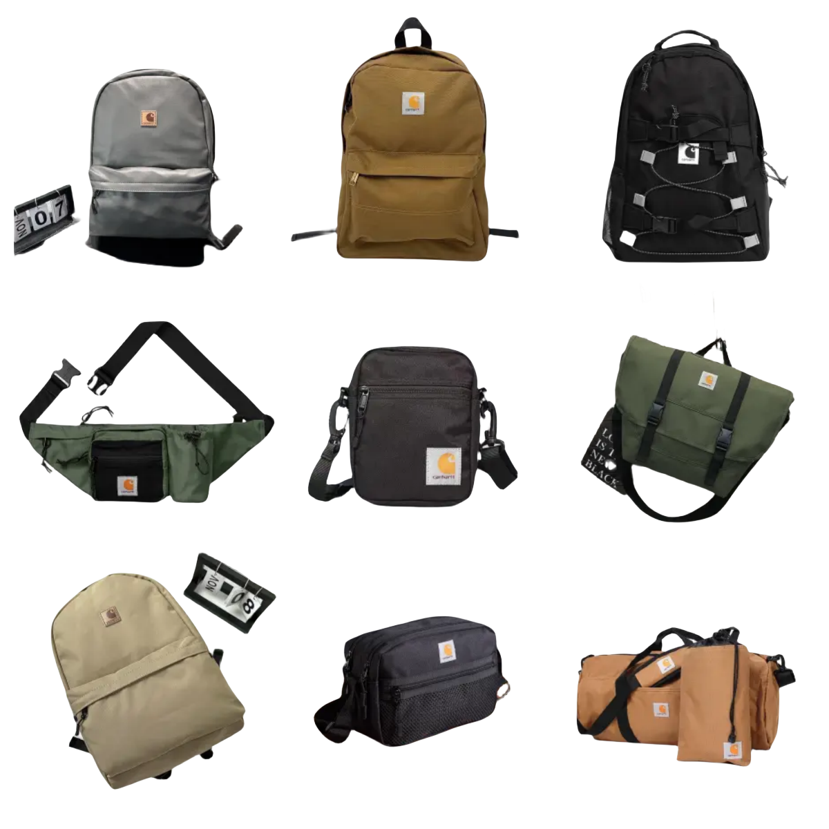 Carhartt WIP Collection Durable Everyday Backpacks and Bags Multicolor