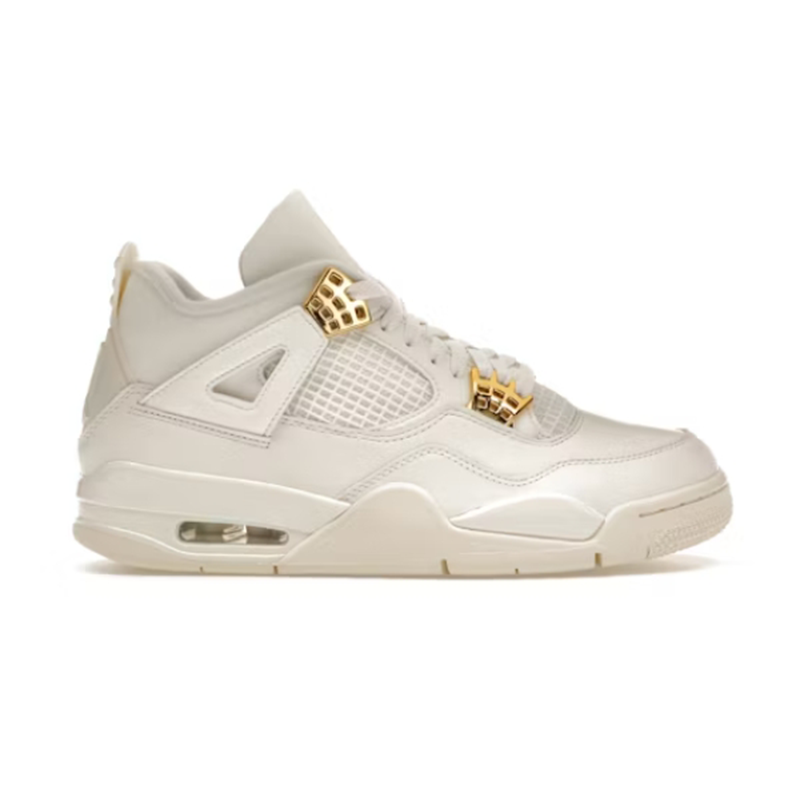 Jordan Air Jordan 4 Retro Metallic Gold Chunky Sneakers White